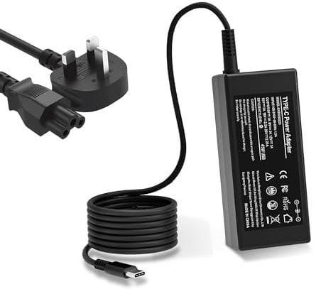 Chromebook Charger,45W USB C Laptop Charger suitable for HP Lenovo Dell Asus Acer Samsung Google Chromebook, Type C Fast Charging Power Adapter