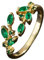 KONFEN Damen Hochwertige Smaragde Verstellbare Offene Ringe, Schlangenring Zirkonring, Hochzeit Party Glänzend Klassisch Elegant und Vintage für Damen, Grün, Stahl
