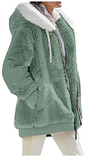 jacket damen winter lederjacke damen echtleder sweatshirt jacke damen baggy winterjacken teenager mädchen lammfell jacke dünne jeansjacke damen damen-sweatshirt mit kapuze reißverschluss oversizejac