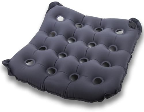 POPIPEN Inflatable Seat Cushion, Portable Air Seat Chair Cushions for Pressure Relief Breathable Waffle Square Seat Pad for Home Car Wheelchairs Office Chairs and Airplanes (1 Pack)