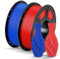 ANYCUBIC PLA Filament 1.75mm 2KG, 3D Drucker Filament, Filament-3D-Druckmaterialien Intelligente Identifikation, Blau Rot