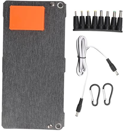80W Faltbares Solar Panel Ladegerät mit Dual USB Ausgang, Tragbares Mono Kristallines Solar Panel für Camping Wandern Rucksack