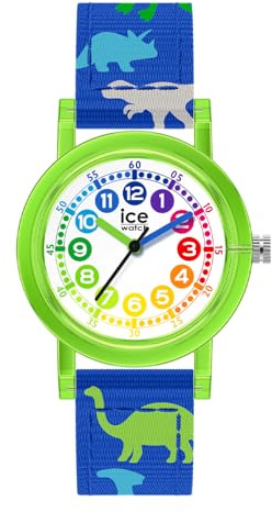 ICE-WATCH - Ice Learning Green Dinosaur - Montre Bleue pour garçon avec Bracelet en Nylon - 024501 (Extra Small)