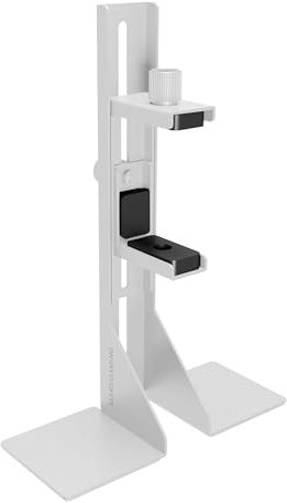 Mars Gaming MCA-GCBPRO, Support de Carte Graphique, Support Vertical et Horizontal GPU, Base Magnétique Antidérapante, Structure en Acier Robuste, Pince Réglable Universelle, Blanc