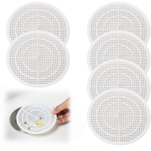 YUNYU 6 filtri per scarico tagliabili, protezioni per lo scarico per un'efficace prevenzione dell'intasamento dei capelli in doccia, lavandino, vasca da bagno, cucina e scarichi fognari