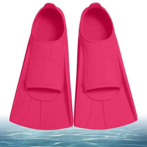 Pinne da nuoto per bambini, pinne corte per bambini, pinne in silicone per snorkeling, pinne corte per immersione per ragazze, allenamento in acque libere, snorkeling, immersione per principianti