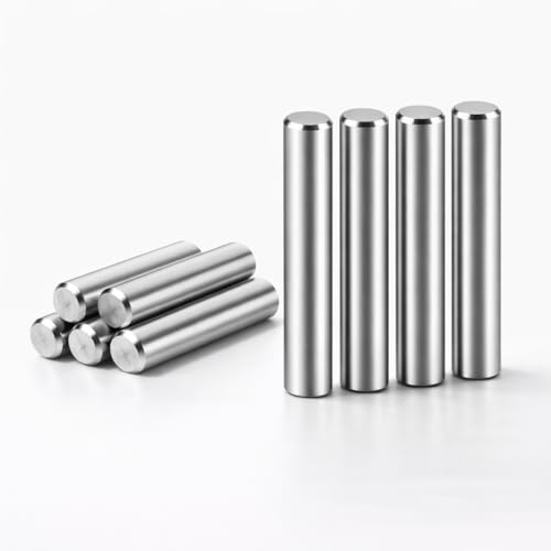 MIMOX Metallstifte passend für IVAR Regal Pack of 40 Shelf Brackets 6 mm, Cylinder Pins Diameter 6 x 40 mm, Shelf Brackets, Shelf Brackets, Shelf Support Pins for Shelves Wardrobe Shelf Board