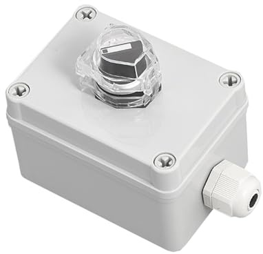 AUBEST Industrial Joystick, Switch With Arrow Button Control Box, Self Start Button Water Tank Electrical Industrial Emergency Stop Switch(Beige)