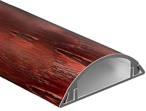 Goulotte Électrique en Aluminium | Cache-Câble Auto-adhésif | 100cm de Long Passage Plancher | pour Bureaux Maisons Hôtels et Lieux de Divertissement(Red,28mm/1.1in)