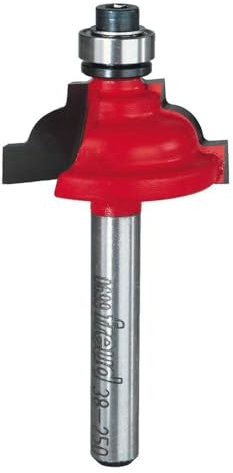 Freud Klassischer Hohlkehlfräser mit 3/16-Zoll-Radius, mit Tico hochdichtem Hartmetall für maximale Leistung – ideal für Kantenbehandlung, 3/16 Zoll Radius, 1/4 Zoll Schaft, 1/2 Zoll Höhe, 2-3/16 Zoll