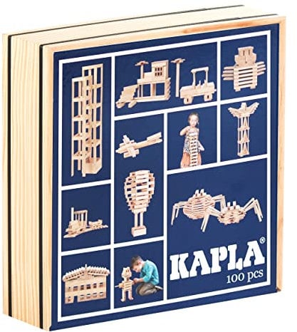 Kapla 100er Box Original Holz Bausteine Plättchen Klötze