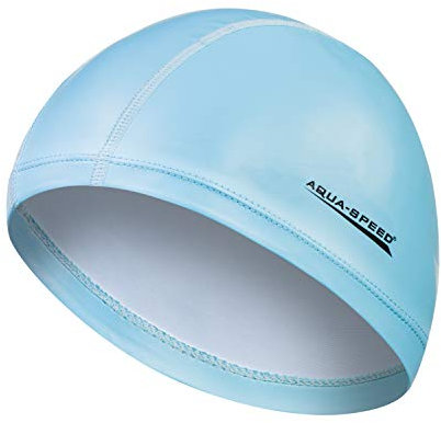Aqua Speed Badekappe Damen & Herren | Schwimmkappe | Blaue Bademütze | Badehaube wasserdicht | Schwimmmütze | Swimming Cap Waterproof | Sport | Schwimmen | Silikon - Latex | hellblau | Best