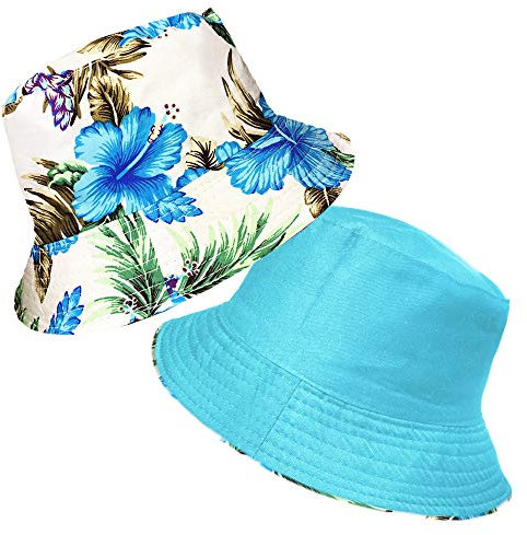 TOSKATOK® Damen-Frauen Reversible Baumwollblumen Bush Fischerhüte Sonnenhut