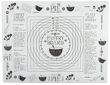 Creative Tops Bake “Stir It Up” Glass Worktop Saver / Pastry Board by Creative Tops, 48 x 38 cm (19” x 15”)