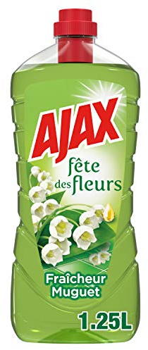 Ajax Nettoyant Ménager Sol et Multi Surfaces Fête des Fleurs Fraîcheur Muguet, 1.25 Litre