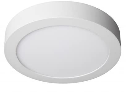 JANDEI – 12 W LED-Oberflächen-Downlight, rund, mattweißer Aluminiumring, für Zuhause, Büro, Geschäft, Haus. Energieeinsparung. (Warmweiß 3000K)