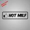 Aufkleber hot Milf Sticker Decal Folie Tuning (schwarz)