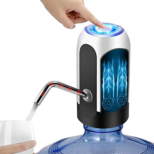 TECHVIDA Distributeur d'eau automatique - Bouteille rechargeable - Pompe à eau potable électrique sans fil - Pompe rapide - Bouteille universelle - Distributeur pour pompe à eau
