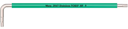 Wera 05022681001 3967 SXL HF TORX® Winkelschlüssel Multicolour mit Haltefunktion, lang, Edelstahl, TX 9 x 101 mm