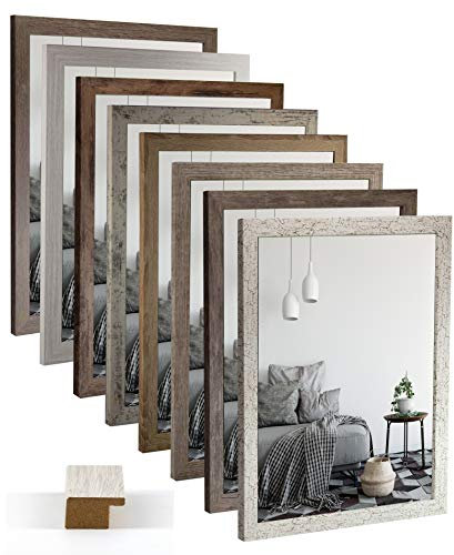 myposterframe Vintage Holztöne Bilderrahmen Juno 70 x 100 cm MDF Größenwahl 100 x 70 cm Holzfarben Hier: Beige Vintage mit Kunstglas klar 1 mm