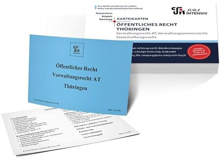 Karteikarten - Öffentliches Recht: Verw-AT/ VerwProzessR/ StaatshaftungsR - Thüringen