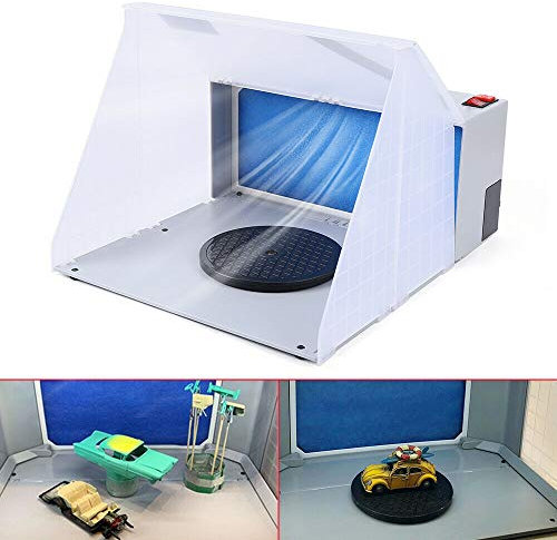 25W aerógrafo juguete modelo de piezas de cabina de manguera de pintura arte olor Extractory Hobby cabina de pulverización portátil de
