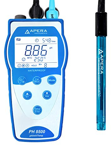 Apera Instruments PH8500 tragbares Messgerät mit GLP-Datenverwaltung | pH-Messbereich -2,00 bis 16,00
