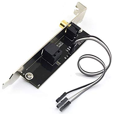 Fransande SPDIF Optical und RCA Out Plate Kabelhalterung Digital Audio Ausgang für Gigabyte MSI Hauptplatine