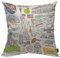 HOSNYE New York City Doodles Kissenbezug, 40,6 x 40,6 cm, Freiheitsstatue, Broadway, Kaffee, Museum, Central Park Kissenbezug, dekorative Taille, Heimdekoration