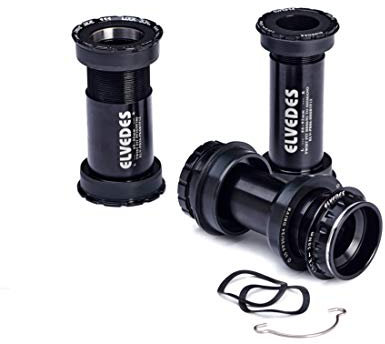 ELVEDES Twist Fit Tretlager, 100 mm, für Fat Cycle E-Bike Erwachsene, Unisex, Schwarz, Standard