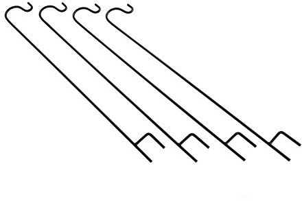 Oypla 4x Shepherds Crook Hooks Garden Stakes Hangers - 100cm