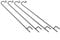 Oypla 4x Shepherds Crook Hooks Garden Stakes Hangers - 100cm