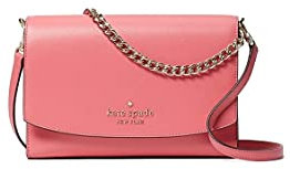 KATE SPADE CARSON CONVERTIBLE CROSSBODY SHOULDER LEATHER BAG IN GARDEN PINK