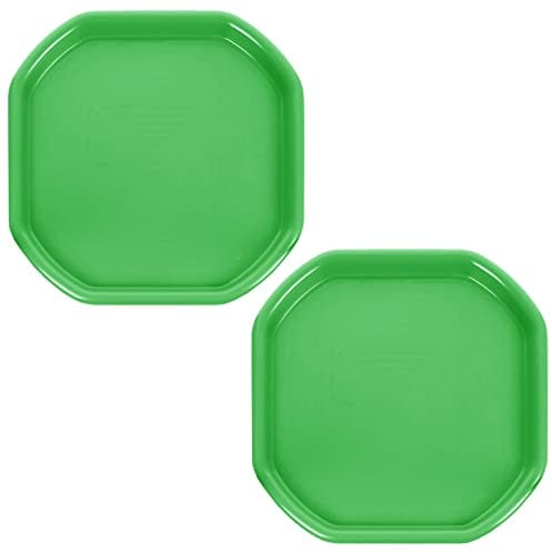 2X Premium Quality Plastic Small Mixing Tray (Lime Green) for Cement Mortar and Sand Plastering / 70 cm x70 cm/for Home, Garden, Construction.
