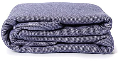 NéoBulle - Écharpe Sergé Brisé - Porte-Bébés Physiologique - Léger et Confortable, en Coton Bio - 100% Fabriqué en France - De 0 à 3-4 Ans - Bleu Cobalt - 4,60 m