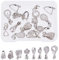 SUPERFINDINGS 16pcs 8 Styles Anhänger Kette Verschluss Clip Messing Halskette Verschlüsse Zirkonia Eispickel Pinch Bails Für DIY Craft Armband Schmuckherstellung