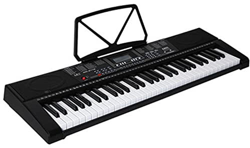 Clavier De Piano Électronique Clavier de piano de piano de piano de piano électrique avec jack de casque et modes d'enseignement pour débutants (61-clés) ( Couleur : Black , Size : 93X30.5X9.5cm )