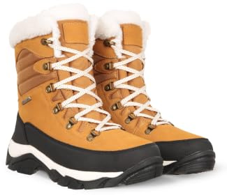 Mountain Warehouse Innsbruck wasserdichte Damen-Schneestiefel für Damen - Obermaterial aus Leder, IsoDry, IsoTherm, atmungsaktiv - ideal zum Skifahren, Sport im Winter