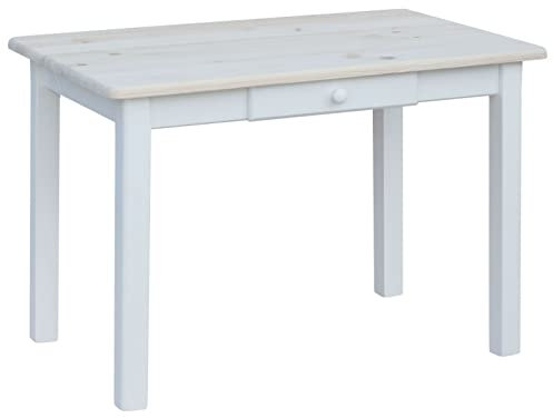 k koma Esstisch Küchentisch Kiefer Tisch massiv Restaurant MIT SCHUBLADE Hersteller NEU Unbehandelt (70 x 70)