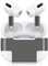 Finest Folia Aufkleber Set kompatibel mit Apple AirPod Pro kabellose Bluetooth Kopfhörer und Ladecase Vinyl Folie Skin Design Cover passgenau R190 (Pro, 02 Glitzer Grau)