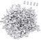 predolo 100 Stück Doppelfass Crimphülse Aluminium Crimpschlaufe Hülse Angelschnur Rohrverbinder, 1,5 mm