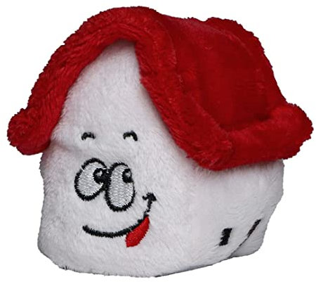 Minifeet Schmoozies Haus - 2in1 Plüschtier & Displayreiniger mit Unterseite aus Mikrofaser - kuschelig weich - Geschenk für Baby Kinder Freunde Schulstart Einschulung | Höhe: 7 cm