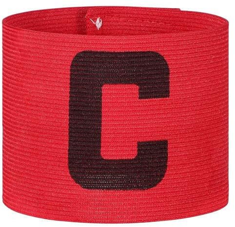 VANZACK C-Mark Kapitäns-Armband, verstellbar, Ball, Ausbildung, Kapitän, Band, 1 Stück (rot)