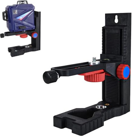 Supporto per Livella Laser Magnetico, Adattatore Livello Laser, Base Girevole Magnetica Multifunzione con Clip Regolabile, Supporto di Regolazione Fine a 360° con Filetto Maschio 1/4-20