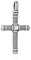 NKlaus 4cm Rabel Kreuz Anhänger 925 Sterling Silber Herren Kettenanhänger teil oxidiert 14030
