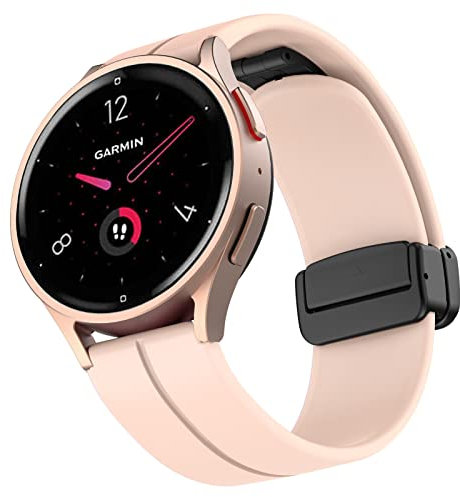 Cinturino Garmin Venu 2S, 18mm Silicone Sportivo Braccialetto Ricambio Cinturini per Venu 2S/Vivoactive 4S 40mm/Vivomove 3S/Fossil Women's Q Venture HR Gen 4/Withings Steel HR 36mm/ Watch 1