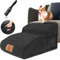 Hundetreppe für Kleine Hunde, HEVOL Haustiertreppe 2 Stufen, Hunderampe aus Hochdichtem Schwamm mit Abnehmbarem Bezug, rutschfeste Hunde Treppen Katzentreppe für Bett und Sofa, 55X40X30cm