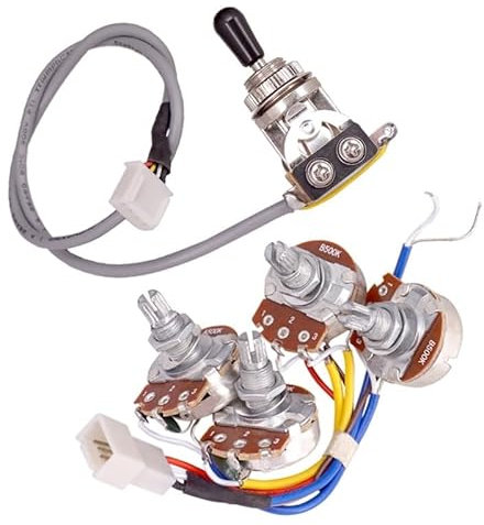 LP E -Gitarren -Pickups -Kabelbaum Kabelbaum 2T2V 500K Pots 3 Way Switch for Gibson Les Paul Style Gitarre