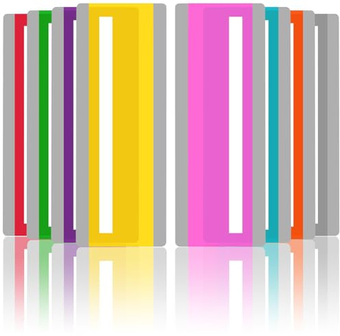16 pièces de calques de lecture colorés professionnels pour dyslexie et règle de lecture fenêtrée - Aides pour la dyslexie et spécialistes du stress visuel (couleurs mélangées)