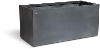 fleur ami Division Lite Pflanzkasten mit Rollenaufnahme, 80 x 35 x 35 cm, Concrete anthrazit